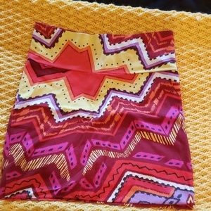 Multicolored Retro mini skirt